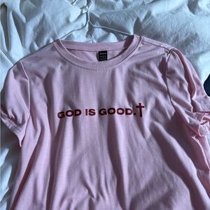 SHEIN Pink Graphic Tee